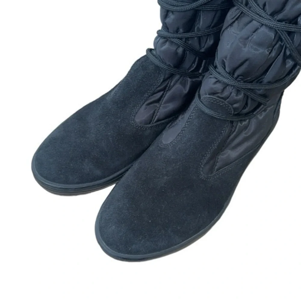 Pajar Celine Black Faux Fur Lace Up Winter Boots‎ Size 11